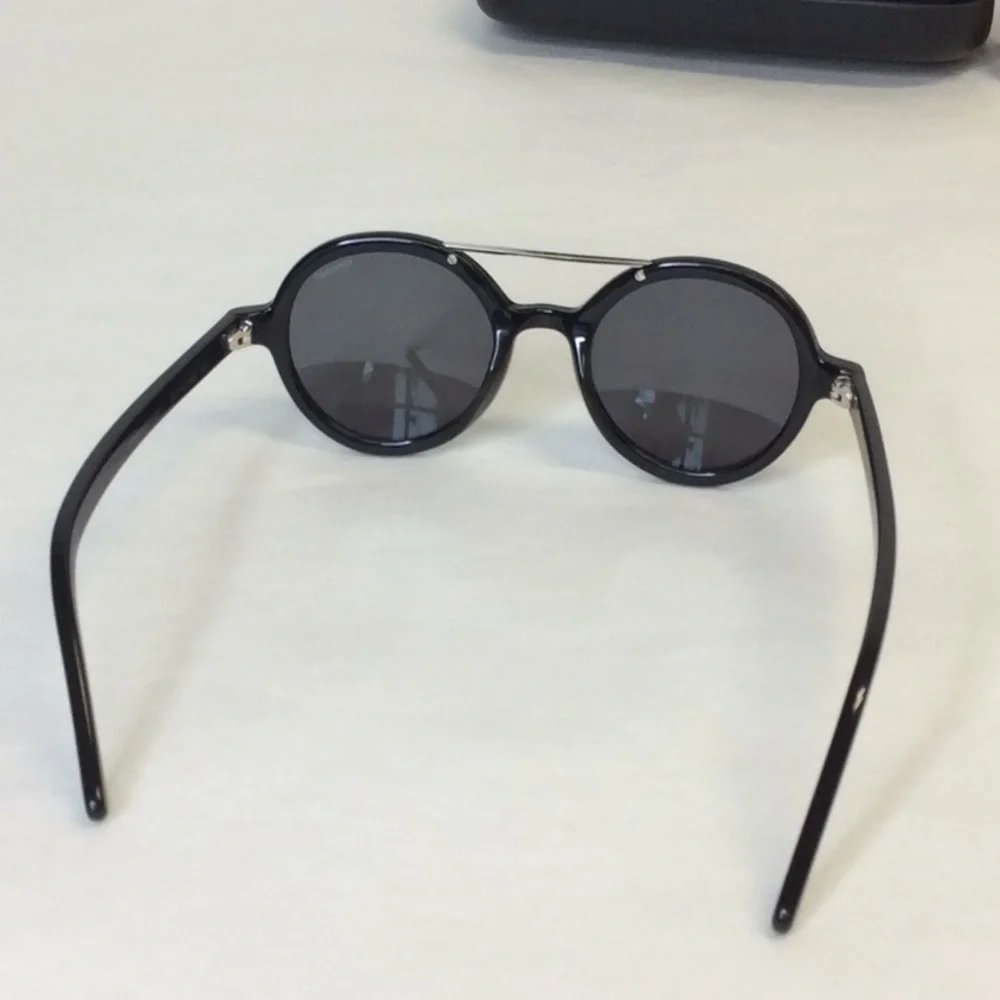 KOMONO sunglasses glossy black round NEW vivien
